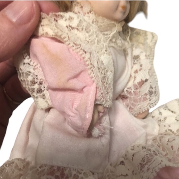 Vintage 6” Girl Porcelain Faced Doll - Picture 3 of 4